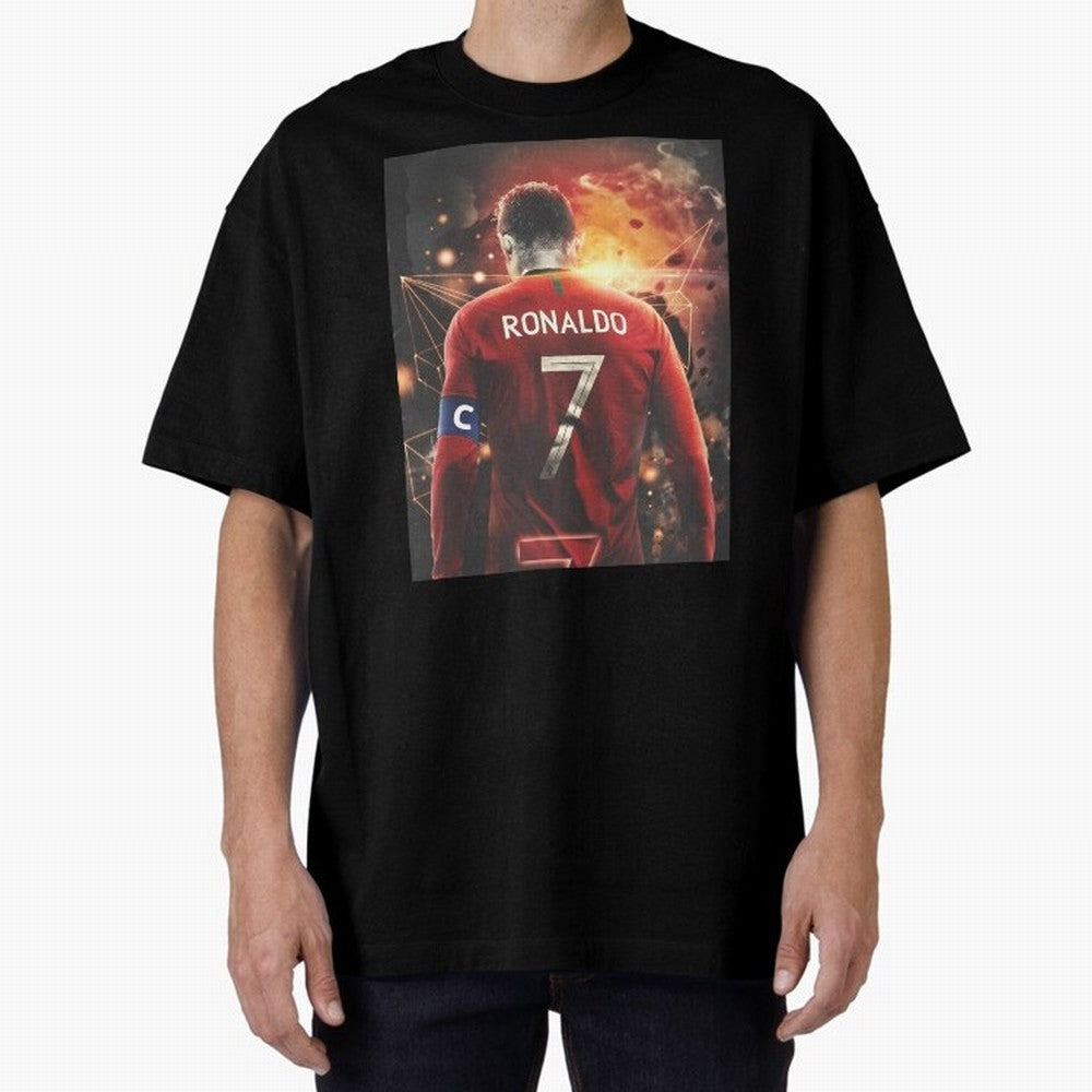 Cristiano Ronaldo Art iPad Case _amp_ Skin Oversized T-Shirt Bring Retro Soccer Energy to FIFA World Cup 2026 USA Canada Mexico for Fans of Messi, CR7 and Mbappe and Germany, Bringing Worldwide Fan Energy, Dramatic Goals, Stadium Lights and