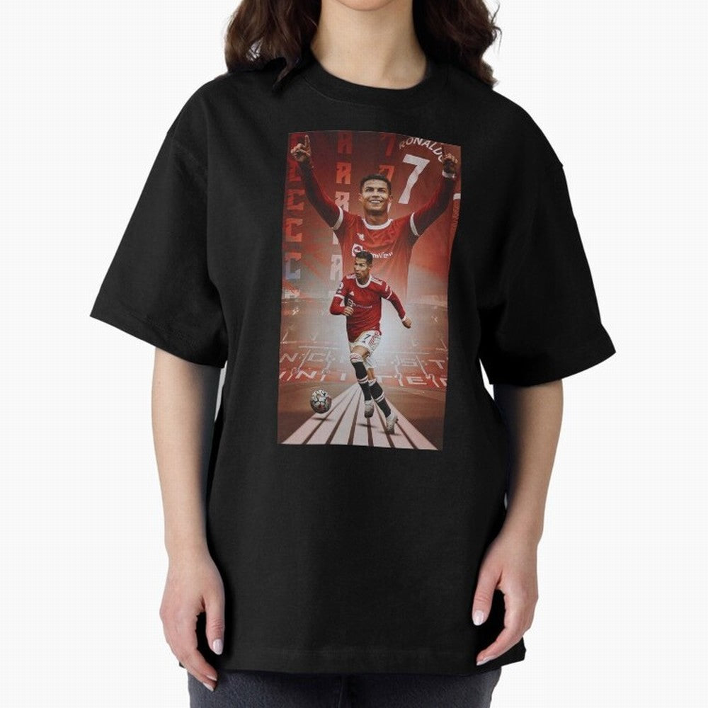 Cristiano Ronaldo Manchester Home 202122 , Ronaldo Gifts, Ronaldo Best Selling , Ronaldo Top Items Oversized T-Shirt Treasure the FIFA World Cup 2026 USA Canada Mexico Journey through CR7 and Messi Highlights, Brazil Pride, Soccer Culture,