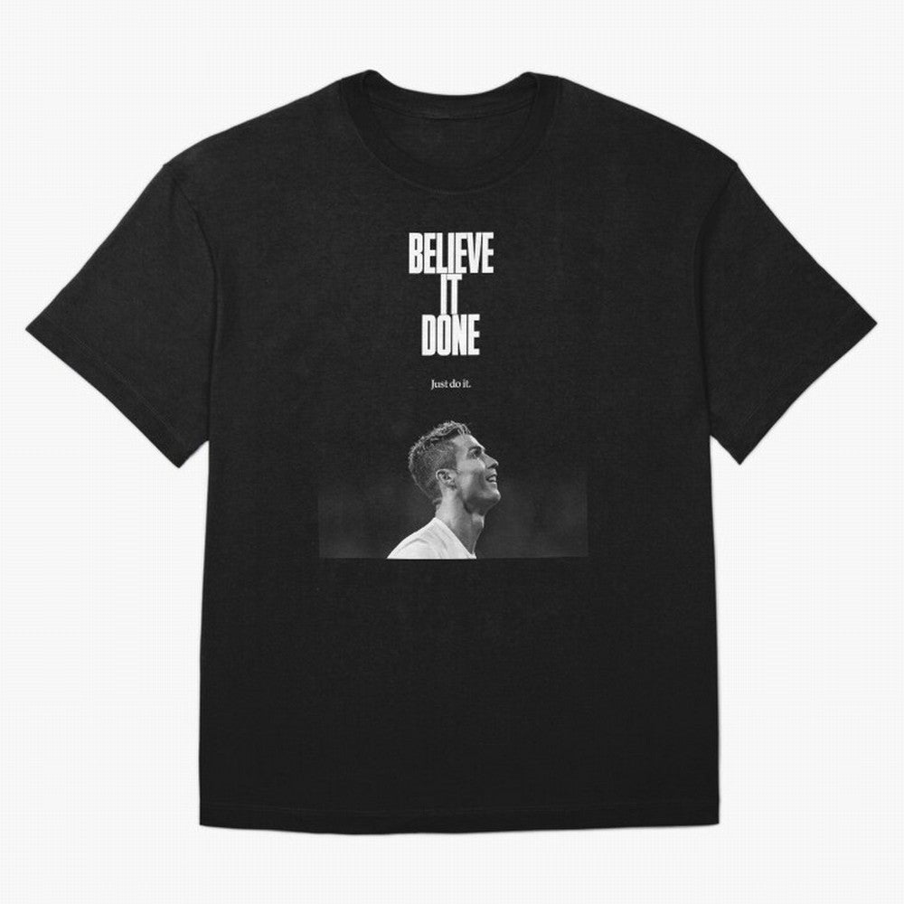 CRISTIANO RONALDO BELIVE IT DONE Oversized T-Shirt Keep the Legacy of Match Day Hype around FIFA World Cup 2026, Haaland and Mbappe, England and Germany, Stadium Memories, Football Loyalty, International Chants and Championship Tradition; Perfect