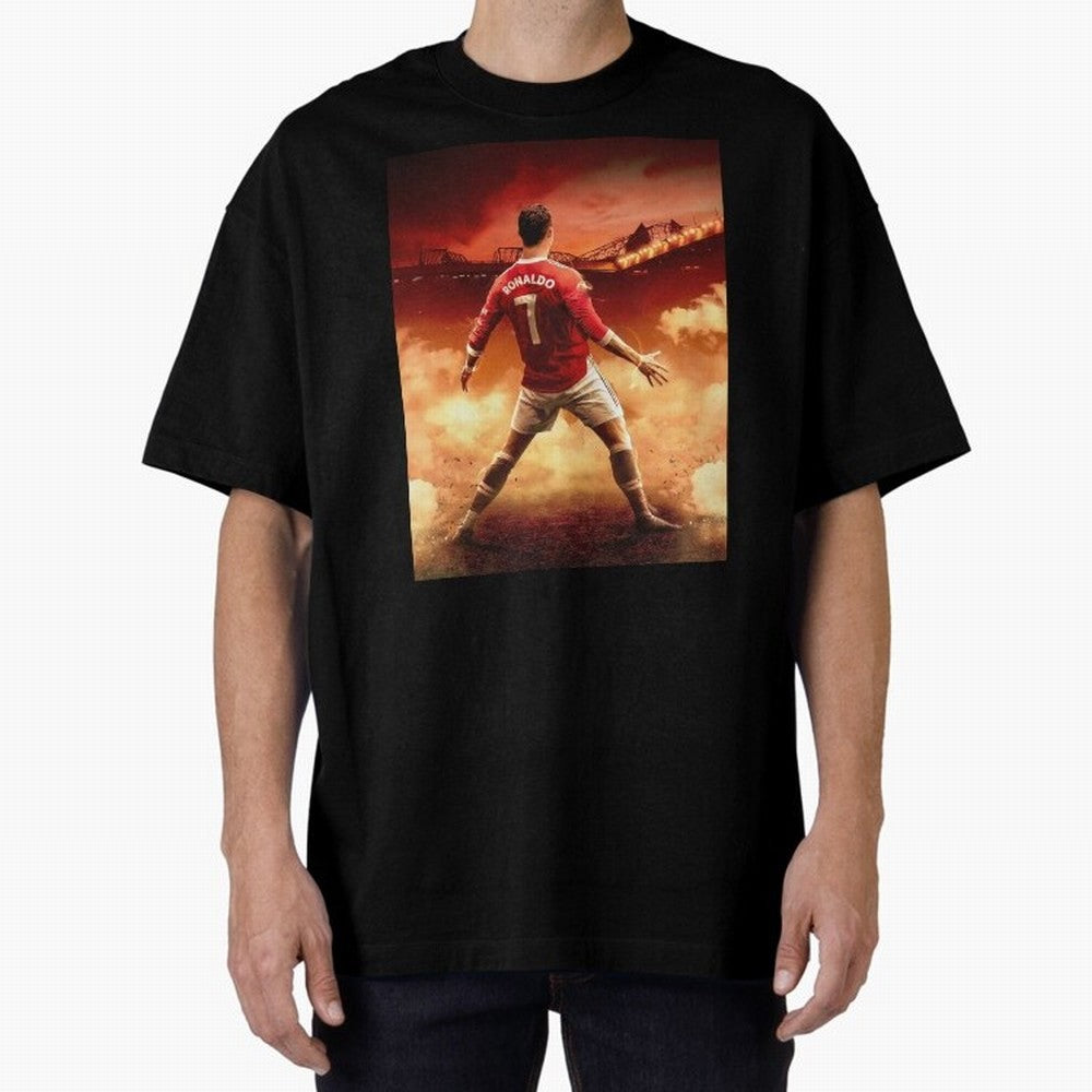Ronaldo Cr7 Siuuu Manchester,Ronaldo Gifts,Ronaldo Cover,Ronaldo Prints Oversized T-Shirt Celebrate Match Day Hype around FIFA World Cup 2026 USA Canada Mexico, Haaland and Mbappe, France, Stadium Chants, National Pride, Trophy Dreams and