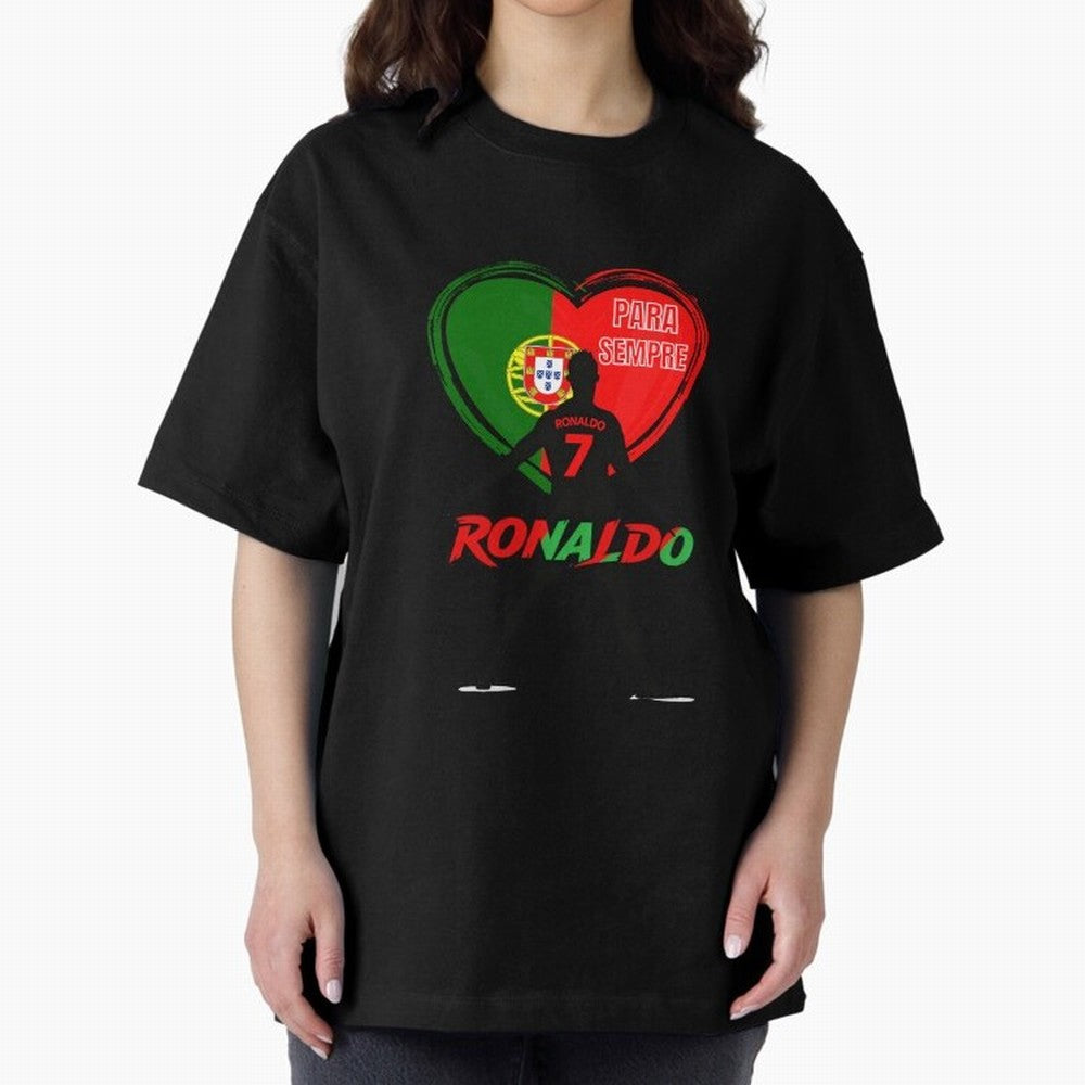 Love Cristiano Ronaldo Oversized T-Shirt Turn Football Passion into Global Football Passion for FIFA World Cup 2026, Featuring Messi, CR7 and Mbappe, Portugal, Worldwide Fan Energy, Dramatic Goals, Stadium Lights and Championship Celebrations;