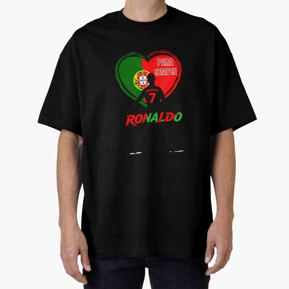 Love Cristiano Ronaldo Oversized T-Shirt Turn Football Passion into Global Football Passion for FIFA World Cup 2026, Featuring Messi, CR7 and Mbappe, Portugal, Worldwide Fan Energy, Dramatic Goals, Stadium Lights and Championship Celebrations;