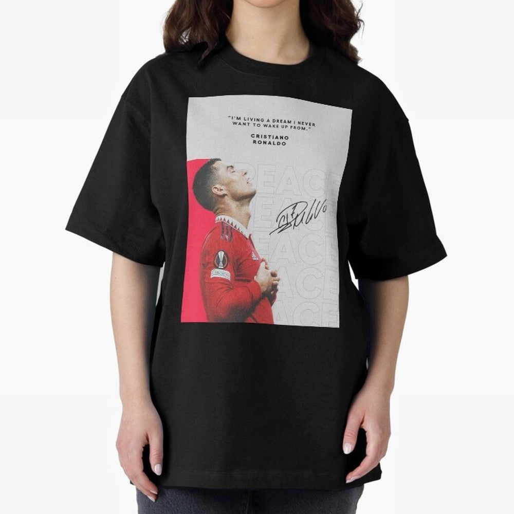 PEACE OF MIND Oversized T-Shirt Represent Match Day Hype around FIFA World Cup 2026 Group Stage, Mbappe, Brazil, Portugal and Argentina, Goal Celebration Energy, Supporter Heritage, Football Icons and Worldwide Tournament Joy; Great for Supporters
