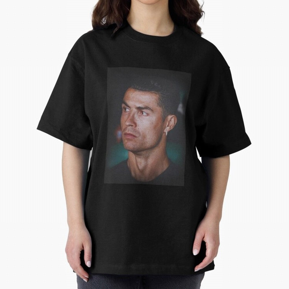 Cristiano Ronaldo Oversized T-Shirt Honor Football Greatness during FIFA World Cup 2026 USA Canada Mexico Connected to Messi and Cristiano Ronaldo, Spain and Netherlands Energy, Football Festival Excitement, Trophy Ambitions, Country Rivalries and