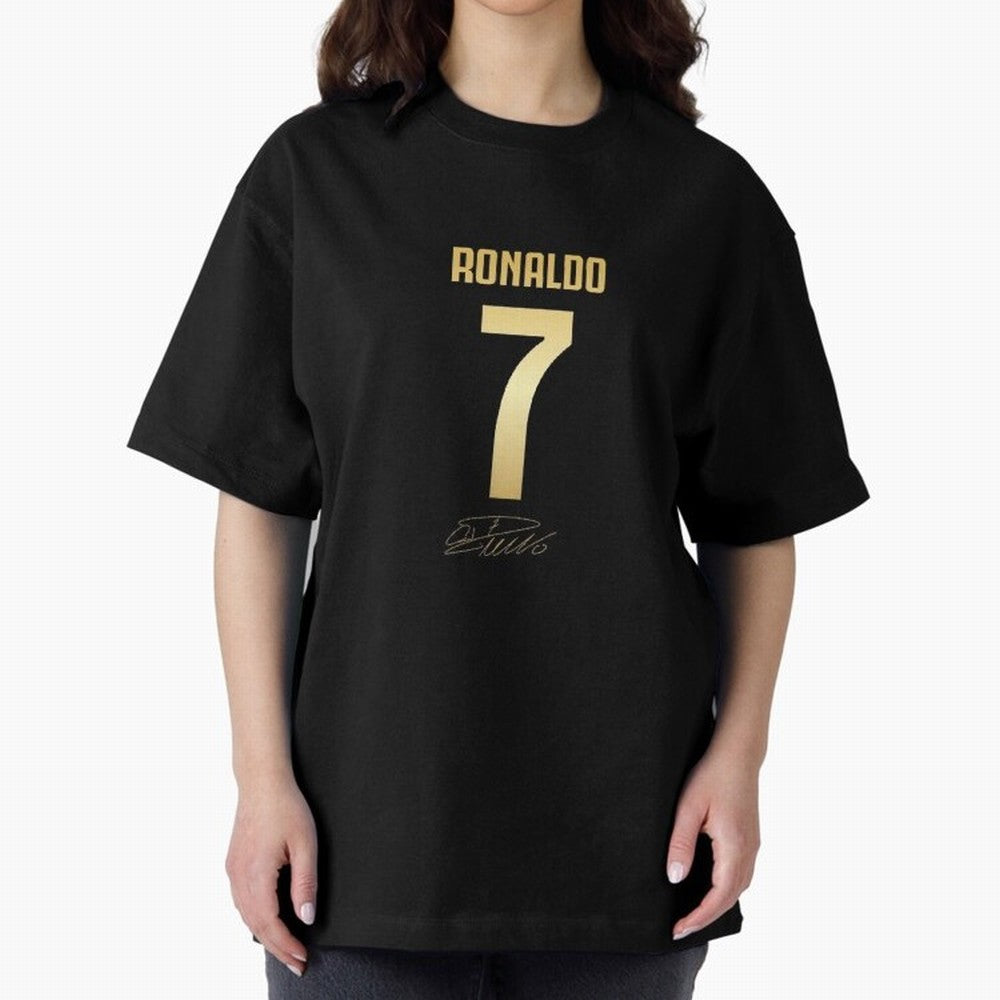 CR7 Cristiano Ronaldo Black And Gold Luxury Drawstring Bag Oversized T-Shirt Unlock FIFA World Cup 2026 Filled with Messi, CR7 and Mbappe, Argentina and Brazil Energy, Soccer Culture, Superstar Moments, National Team Dreams and Competitive Fire;