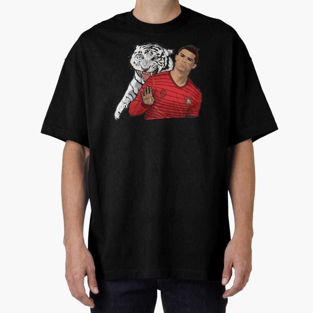 Cristiano Ronaldo Oversized T-Shirt Cheer for FIFA World Cup 2026 Group Stage Capturing Neymar, Portugal, Spain and Germany Energy, Stadium Chants, National Pride, Trophy Dreams and Unforgettable Football Memories; Perfect for Fans, Collectors,