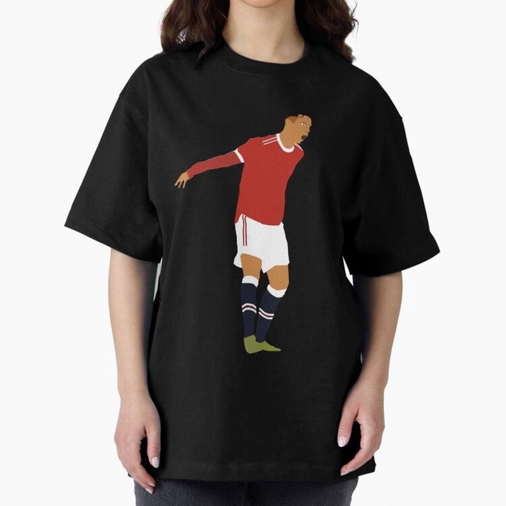 Cristiano Ronaldo Manchester United Oversized T-Shirt Cheer for FIFA World Cup 2026 Group Stage for Fans of Haaland and Brazil, Portugal and Argentina, Bringing Football History, Final Match Energy, Crowd Noise and Once in a Lifetime Moments;