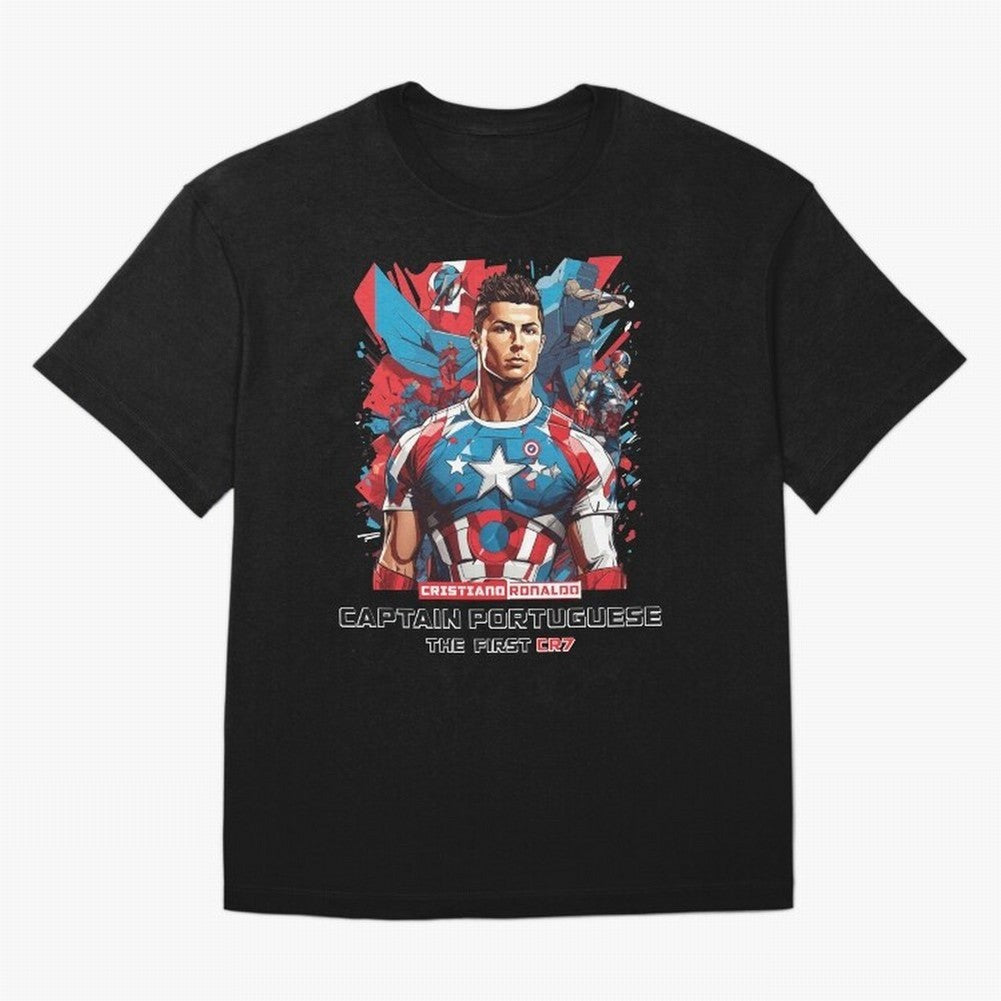 Cristiano Ronaldo Captain Portuguese Oversized T-Shirt Support Iconic Players in Match Day Hype around FIFA World Cup 2026, Neymar, Haaland and Cristiano Ronaldo, Argentina, France and Brazil, Football History, Final Match Energy, Crowd Noise and
