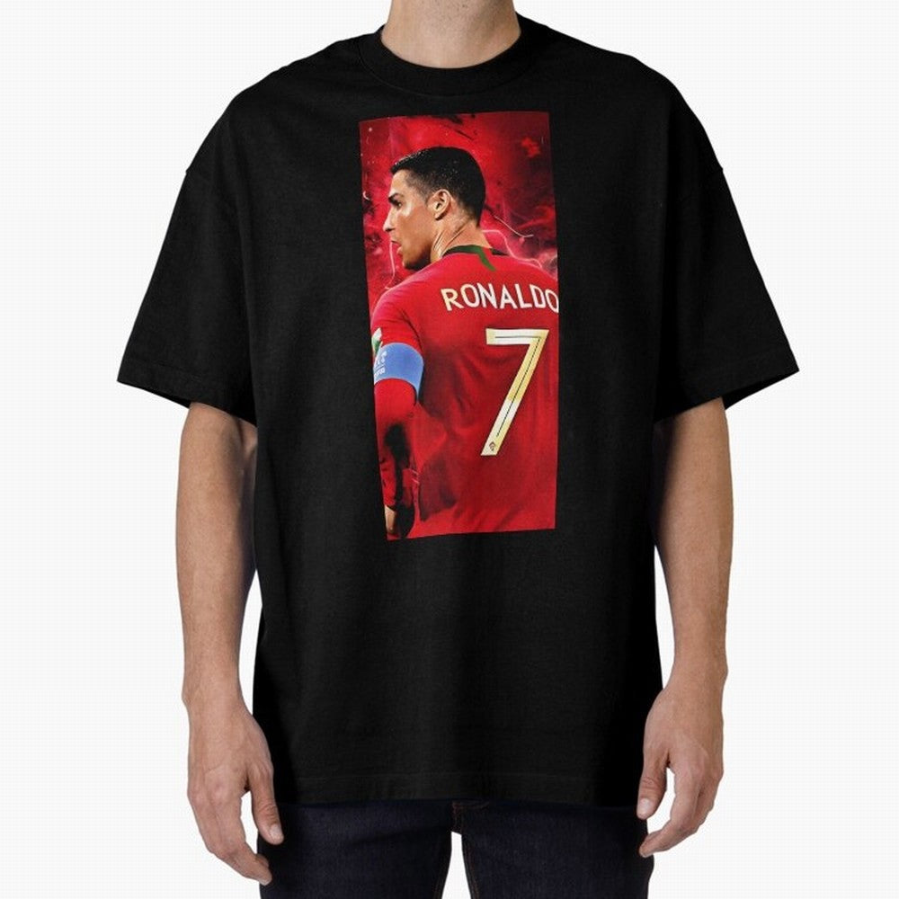 Cristiano Ronaldo Oversized T-Shirt Relive Legendary Nights from FIFA World Cup 2026 Group Stage Connected to Messi and Cristiano Ronaldo, Netherlands Energy, Vintage Soccer Flavor, Modern Football Stars, National Flags and Final Night Emotion;