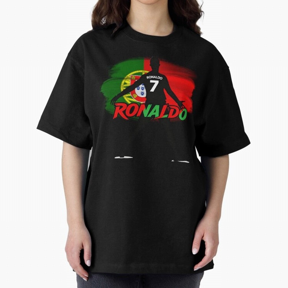 Portugal CR7 Fan World Cup Oversized T-Shirt Join Supporters Worldwide for the FIFA World Cup 2026 Journey through Cristiano Ronaldo Highlights, Germany Pride, Retro Football Energy, Iconic Rivalries, Trophy Chase Drama and Stadium Atmosphere;