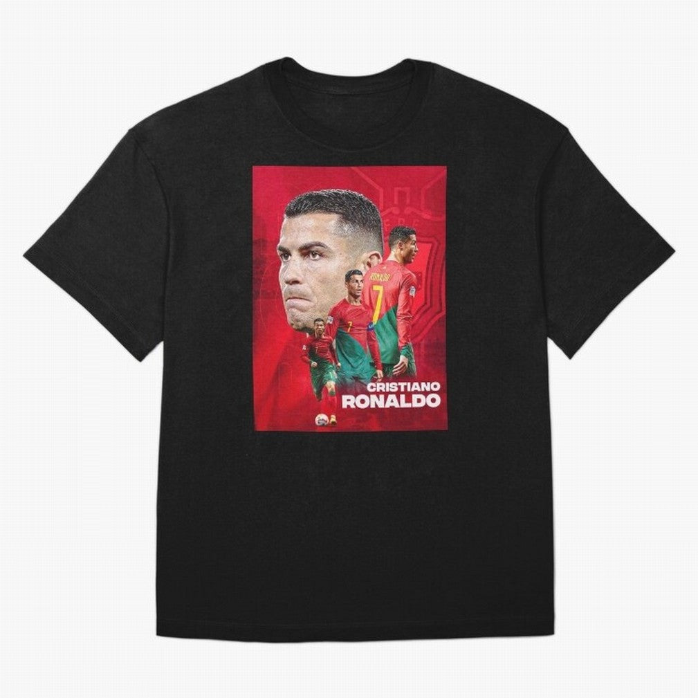 CRISTIANO RONALDO WORLD CUP 2022 Oversized T-Shirt Celebrate the Magic of FIFA World Cup 2026 USA Canada Mexico for Fans of Messi, Neymar and Mbappe and Argentina, France and Brazil, Bringing Vintage Soccer Flavor, Modern Football Stars, National