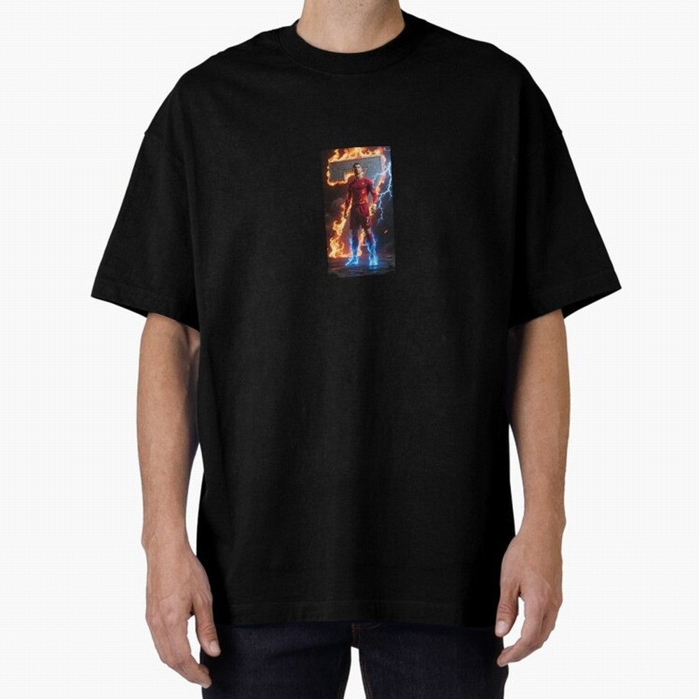 Christiano Ronaldo Cr7 Oversized T-Shirt Stand with FIFA World Cup 2026 USA Canada Mexico for Fans of Messi, Neymar and Mbappe and Portugal, Spain and Germany, Bringing Worldwide Fan Energy, Dramatic Goals, Stadium Lights and Championship