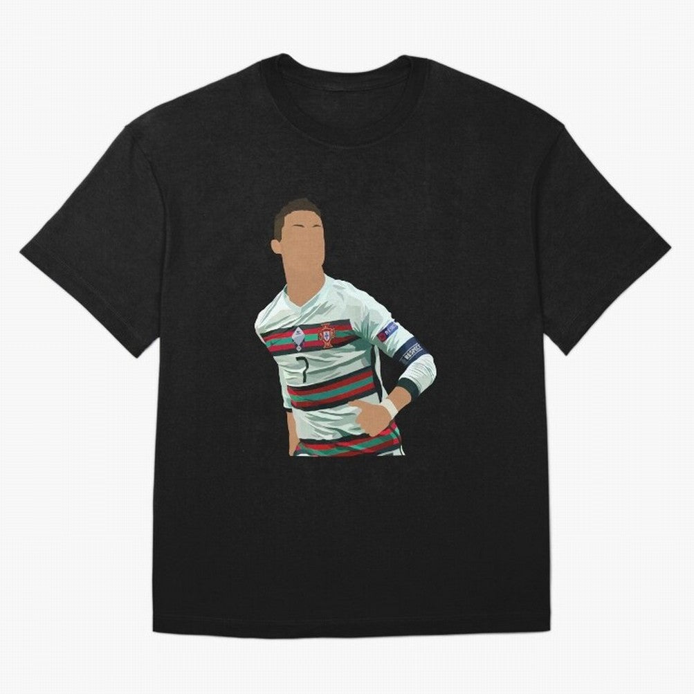Cristiano Ronaldo Portugal Oversized T-Shirt Honor the Football Icons of FIFA World Cup 2026 for Fans of Cristiano Ronaldo and Germany, Bringing Football Festival Excitement, Trophy Ambitions, Country Rivalries and Star Player Buzz; Ideal for
