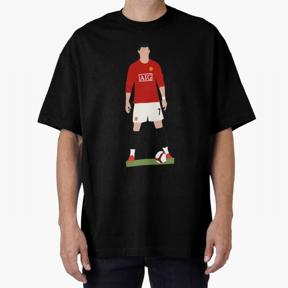 Cristiano Ronaldo Oversized T-Shirt Fuel Match Day Hype around FIFA World Cup 2026, CR7, England and Germany, Champion Mindset, Group Stage Buzz, Knockout Tension and Passionate Fan Culture; Made for Die Hard Supporters, Soccer Lovers, Game Day