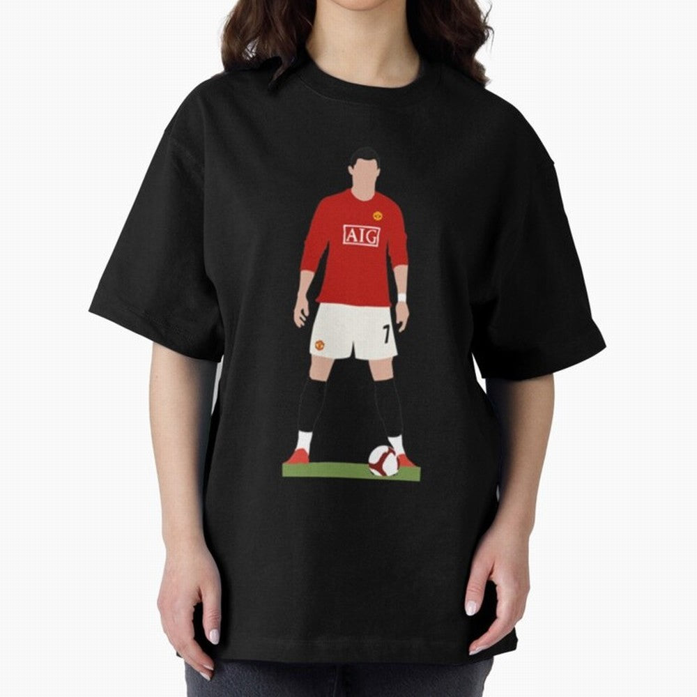 Cristiano Ronaldo Oversized T-Shirt Fuel Match Day Hype around FIFA World Cup 2026, CR7, England and Germany, Champion Mindset, Group Stage Buzz, Knockout Tension and Passionate Fan Culture; Made for Die Hard Supporters, Soccer Lovers, Game Day
