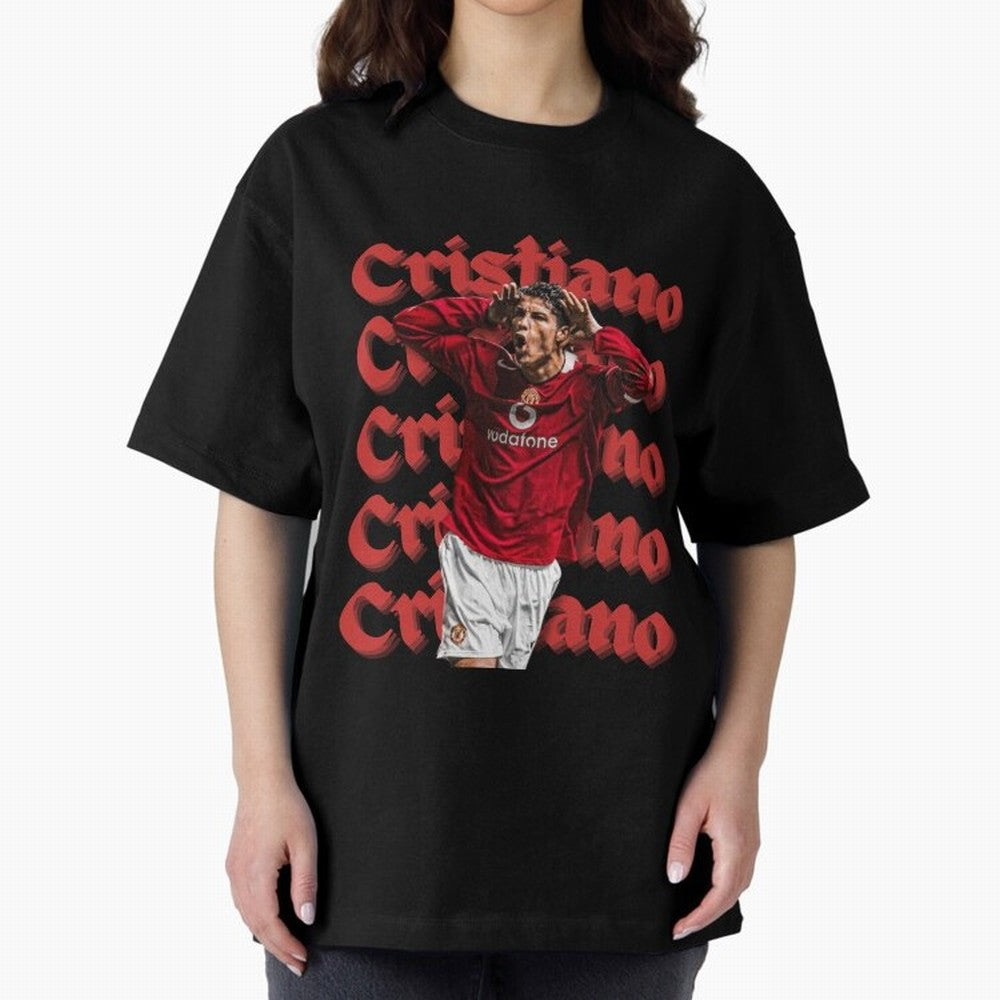 CR7 Oversized T-Shirt Follow the Road to the FIFA World Cup 2026 Journey through Cristiano Ronaldo, Haaland and CR7 Highlights, Argentina, France and Brazil Pride, Vintage Soccer Flavor, Modern Football Stars, National Flags and Final Night