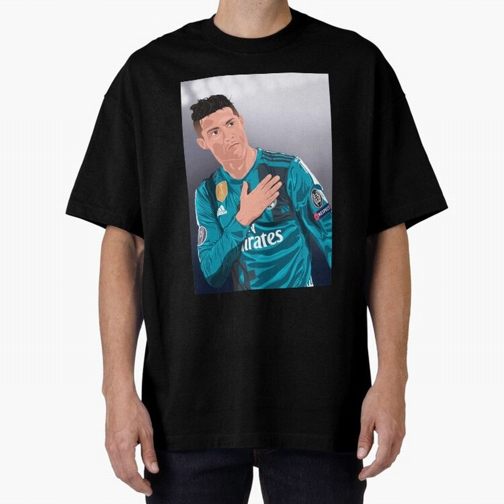 Cristiano Ronaldo Oversized T-Shirt Stand Out with Spirit from Match Day Hype around FIFA World Cup 2026, Mbappe and Neymar, Argentina and Brazil, Football Festival Excitement, Trophy Ambitions, Country Rivalries and Star Player Buzz; Ideal for