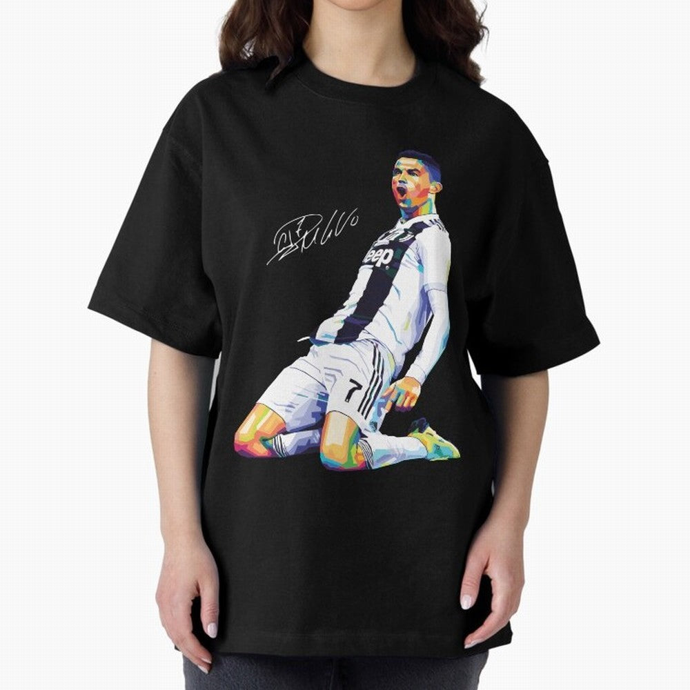 C Ronaldo Wpap Pop Art Oversized T-Shirt Follow Match Day Hype around FIFA World Cup 2026, CR7, Spain, Football Festival Excitement, Trophy Ambitions, Country Rivalries and Star Player Buzz; Built for Supporters Chasing Trophy Dreams, Final Match