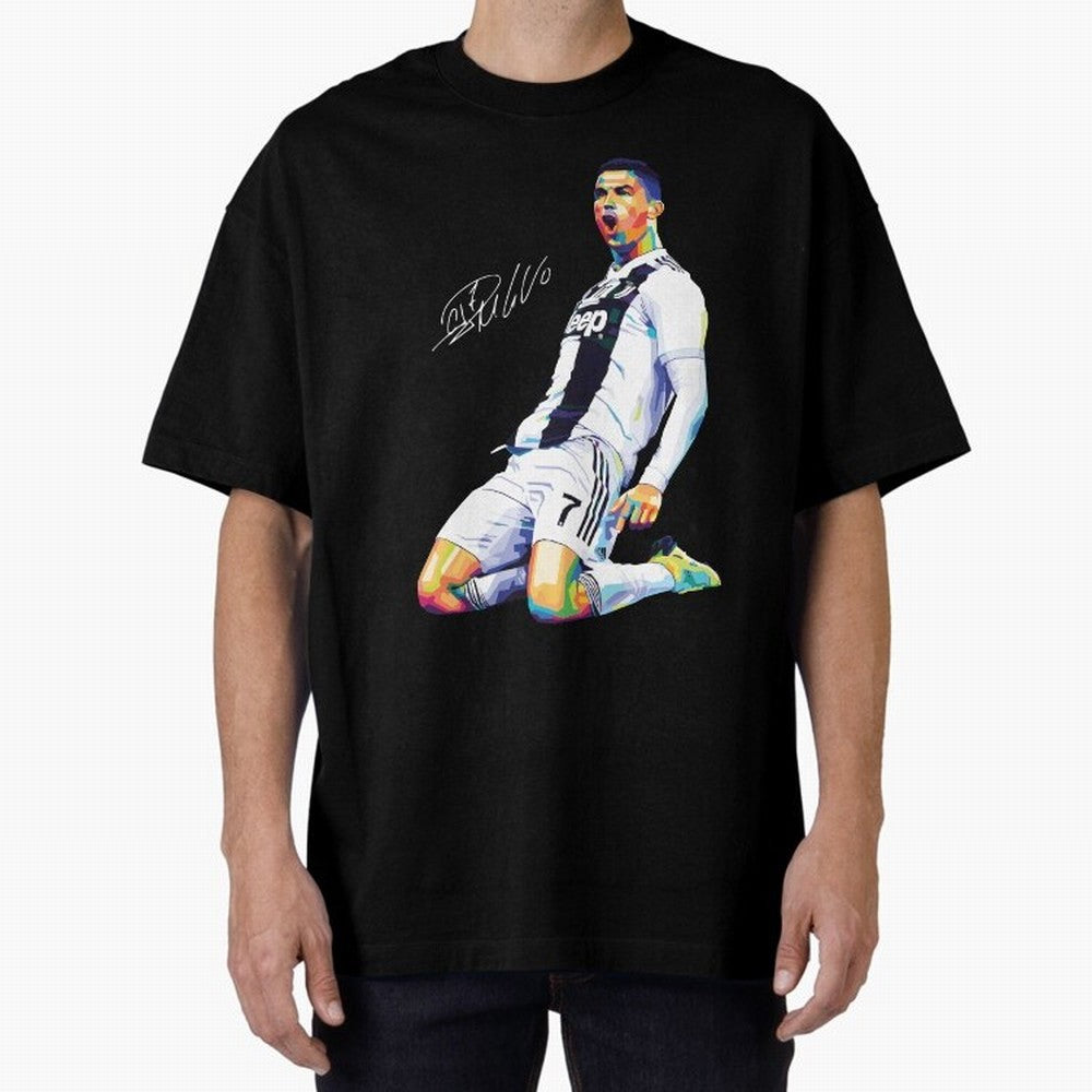 C Ronaldo Wpap Pop Art Oversized T-Shirt Follow Match Day Hype around FIFA World Cup 2026, CR7, Spain, Football Festival Excitement, Trophy Ambitions, Country Rivalries and Star Player Buzz; Built for Supporters Chasing Trophy Dreams, Final Match