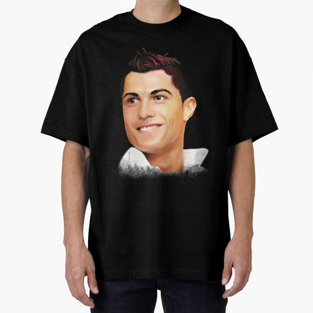 Cristiano Ronaldo CR7 | Digital Painting Oversized T-Shirt Support FIFA World Cup 2026 for Fans of Cristiano Ronaldo, Haaland and CR7 and Portugal, Bringing Football Passion, Legendary Performances, Festival Vibes and Supporter Community; Perfect