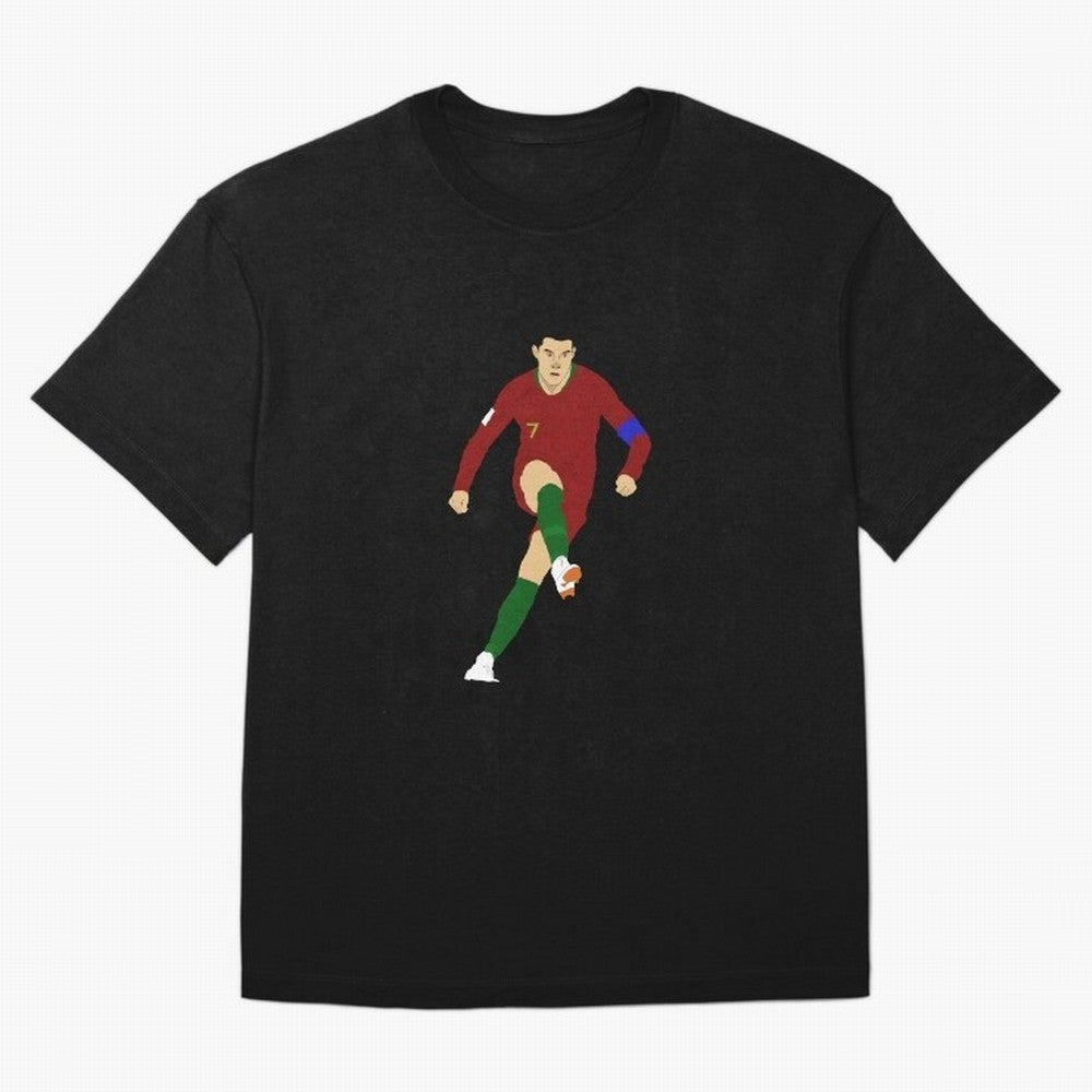 Cristian Ronaldo Design - Portugal - Real Madrid - Illustration - Cartoon - T-Shirt - Shirt - Sticker - Phone Case - CR7 Oversized T-Shirt Make Memories around FIFA World Cup 2026 Group Stage for Fans of Mbappe and Neymar and Spain, Bringing