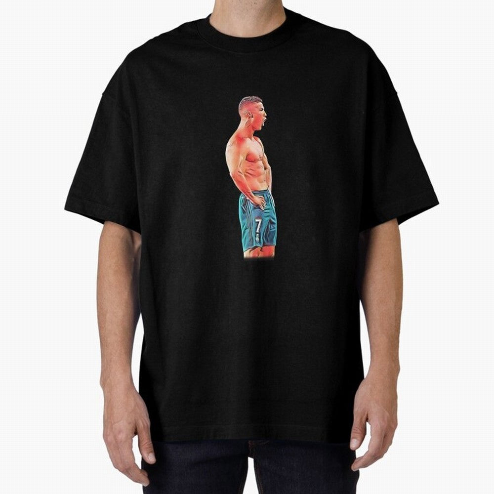 what a celebration by cristiano ronaldo Oversized T-Shirt Bring FIFA World Cup 2026 Group Stage for Fans of Messi and Argentina, France and Brazil, Bringing Championship Spirit, Famous Goals, Roaring Crowds and International Football Unity; Ideal
