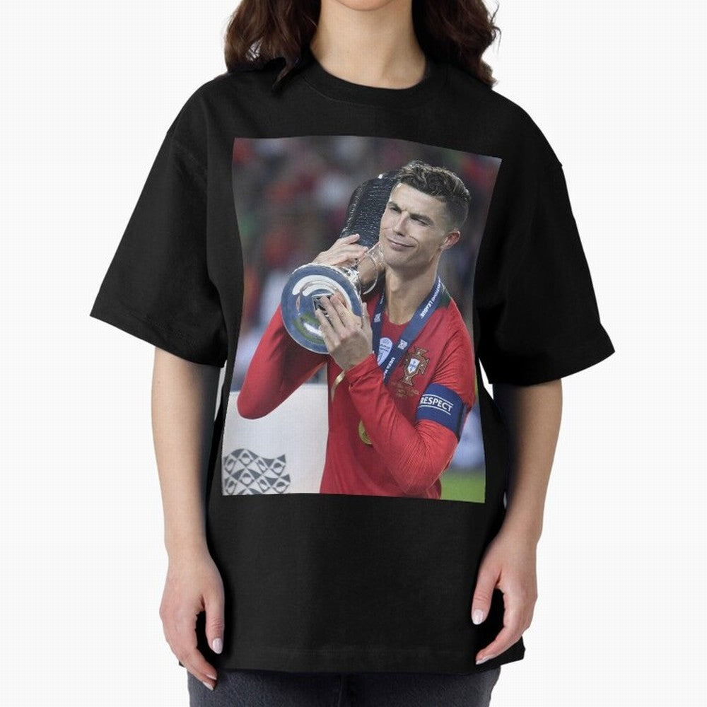 Todos Portugal 2019 CR7 Oversized T-Shirt Bring Supporter Culture to Match Day Hype around FIFA World Cup 2026 USA Canada Mexico, Neymar, Netherlands, Championship Spirit, Famous Goals, Roaring Crowds and International Football Unity; Perfect for