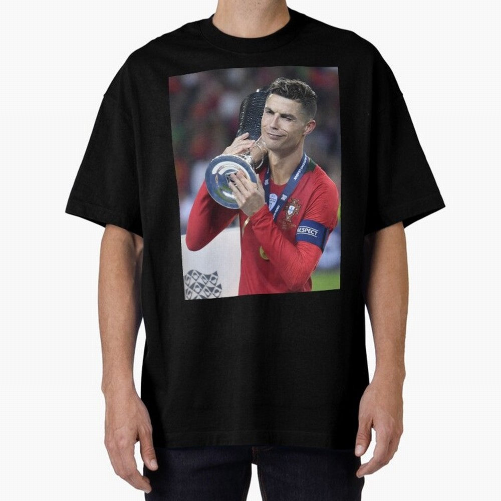 Todos Portugal 2019 CR7 Oversized T-Shirt Bring Supporter Culture to Match Day Hype around FIFA World Cup 2026 USA Canada Mexico, Neymar, Netherlands, Championship Spirit, Famous Goals, Roaring Crowds and International Football Unity; Perfect for