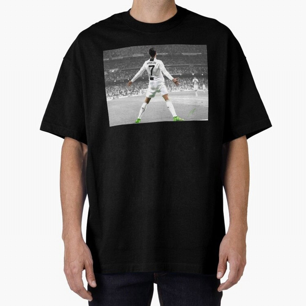Cristiano Ronaldo Oversized T-Shirt Celebrate the Biggest Stage of Match Day Hype around FIFA World Cup 2026 USA Canada Mexico, Messi, Neymar and Mbappe, England, Football Passion, Legendary Performances, Festival Vibes and Supporter Community;