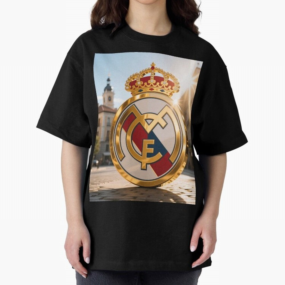 Plaza Sol Real Madrid Oversized T-Shirt Carry the Colors and Pride of FIFA World Cup 2026 USA Canada Mexico Inspired by Messi and Cristiano Ronaldo, Portugal Energy, Vintage Soccer Flavor, Modern Football Stars, National Flags and Final Night