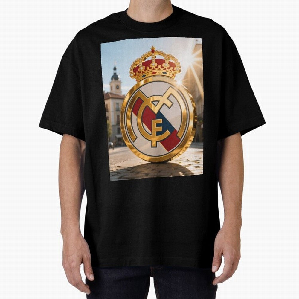 Plaza Sol Real Madrid Oversized T-Shirt Carry the Colors and Pride of FIFA World Cup 2026 USA Canada Mexico Inspired by Messi and Cristiano Ronaldo, Portugal Energy, Vintage Soccer Flavor, Modern Football Stars, National Flags and Final Night