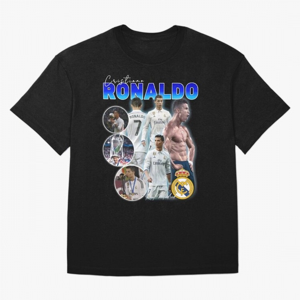 Cristiano Ronaldo Bootleg Oversized T-Shirt Enjoy FIFA World Cup 2026 with Messi, CR7 and Mbappe, England, France and Netherlands Energy, Tournament Hype, Historic Matchups, Family Viewing Parties and Global Sports Pride; Perfect for People Who