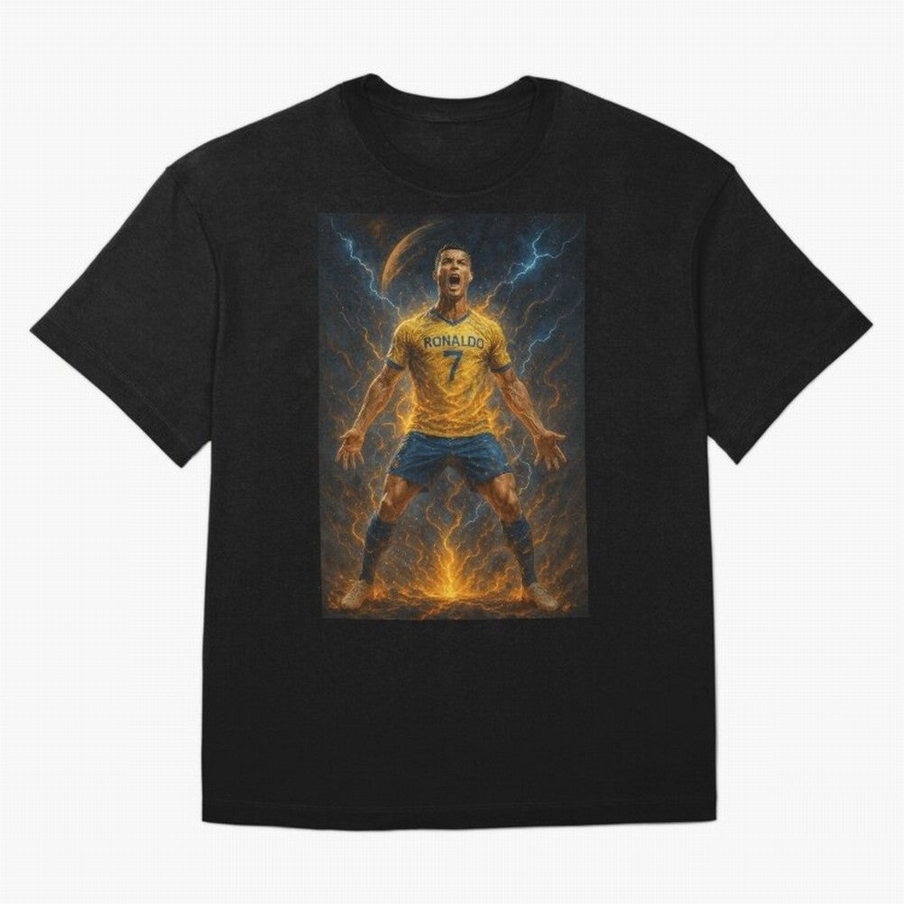 Cristiano Ronaldo Oversized T-Shirt Mark the FIFA World Cup 2026 Group Stage Journey through Cristiano Ronaldo, Haaland and CR7 Highlights, Brazil, Portugal and Argentina Pride, Vintage Soccer Flavor, Modern Football Stars, National Flags and Final