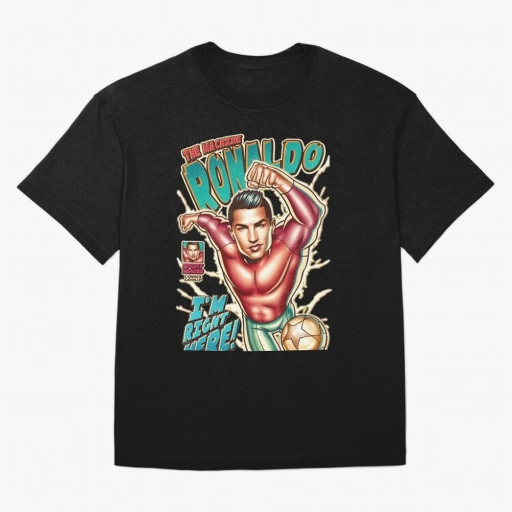 Cristiano Ronaldo The Machine Ronaldo Oversized T-Shirt Support Your Favorite Stars during the FIFA World Cup 2026 Group Stage Journey through Neymar, Haaland and Cristiano Ronaldo Highlights, Spain Pride, Football Passion, Legendary Performances,