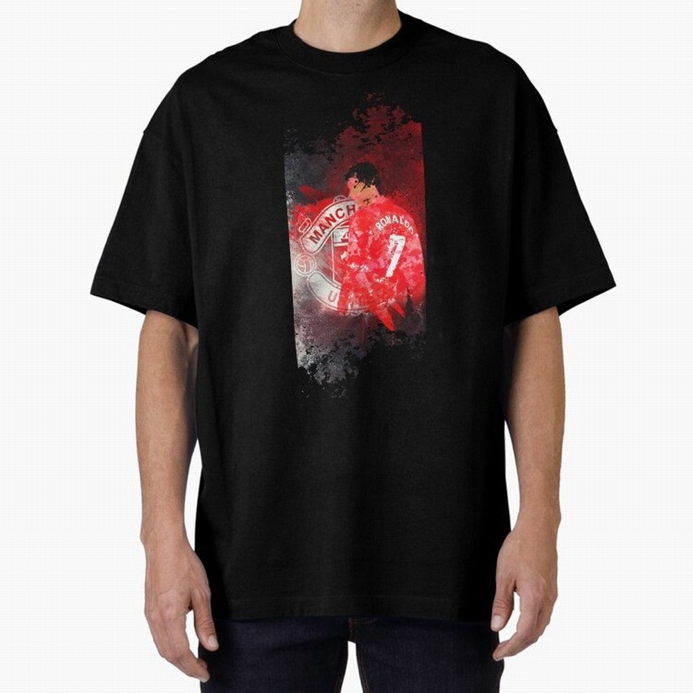 Ronaldo Illustration 002 Oversized T-Shirt Upgrade FIFA World Cup 2026 for Fans of Mbappe and Argentina and Brazil, Bringing Football Festival Excitement, Trophy Ambitions, Country Rivalries and Star Player Buzz; Made for Collectors Who Enjoy