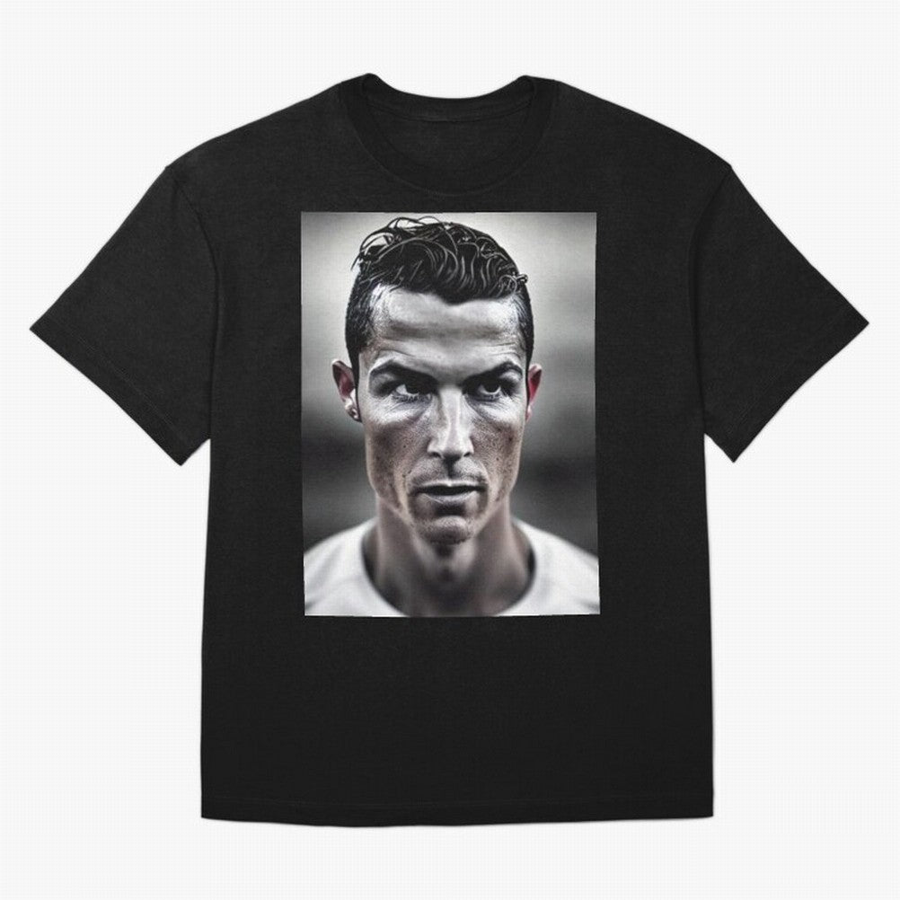 Cristiano Ronaldo Portrait Oversized T-Shirt Bring Home Match Day Hype around FIFA World Cup 2026 USA Canada Mexico, Cristiano Ronaldo, Haaland and CR7, Brazil, Retro Football Energy, Iconic Rivalries, Trophy Chase Drama and Stadium Atmosphere;