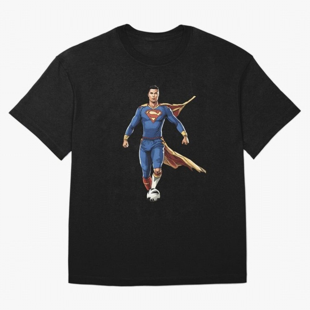 Ronaldo Superhero Oversized T-Shirt Show Your Love for Global Football Passion for FIFA World Cup 2026 Group Stage, Inspired by CR7, Portugal, Spain and Germany, Fan Favorite Moments, National Team Passion, Big Match Drama and Soccer History; Ideal