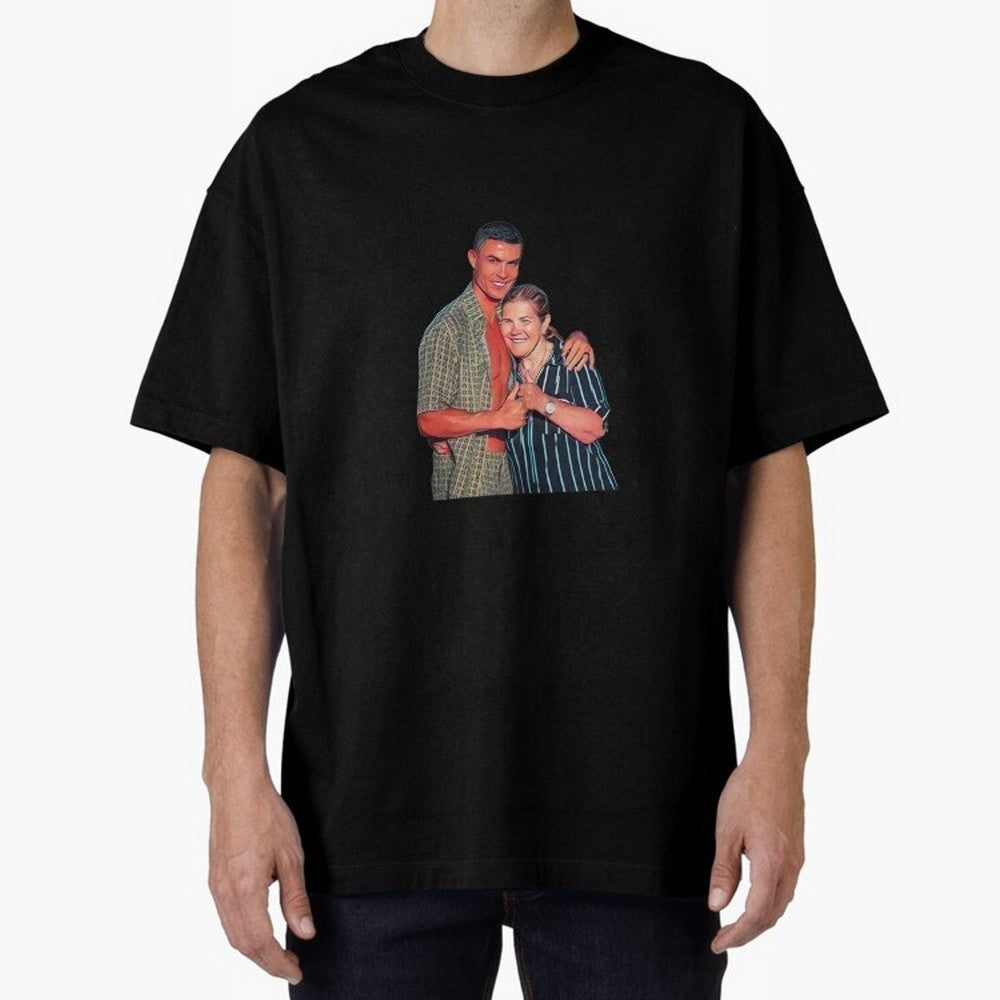 its criis with his mother Oversized T-Shirt Enjoy Global Football Passion for FIFA World Cup 2026 Group Stage, Connected to Neymar, Haaland and Cristiano Ronaldo, Germany, Global Supporter Spirit, Legendary Goals, National Colors and Tournament