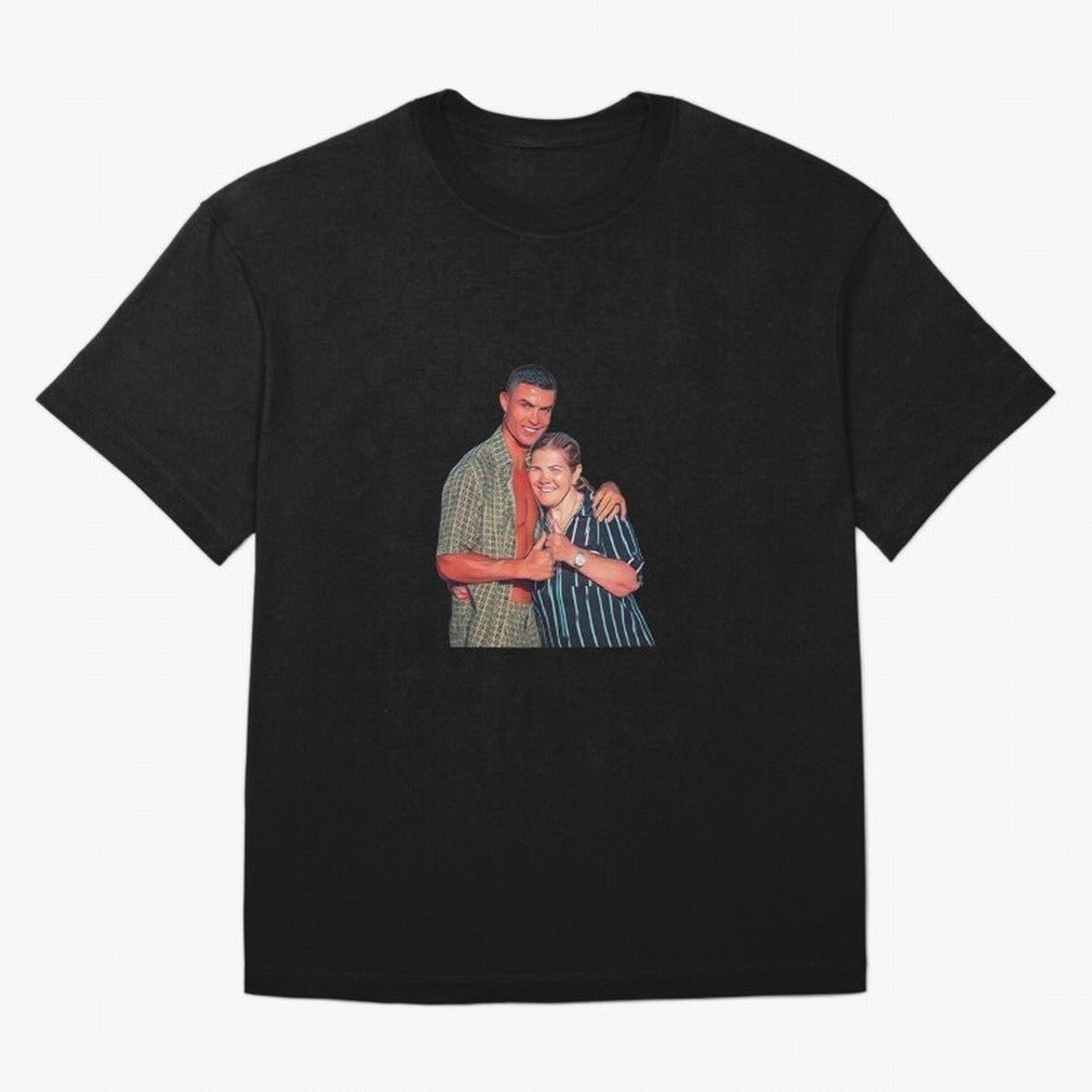 its criis with his mother Oversized T-Shirt Enjoy Global Football Passion for FIFA World Cup 2026 Group Stage, Connected to Neymar, Haaland and Cristiano Ronaldo, Germany, Global Supporter Spirit, Legendary Goals, National Colors and Tournament