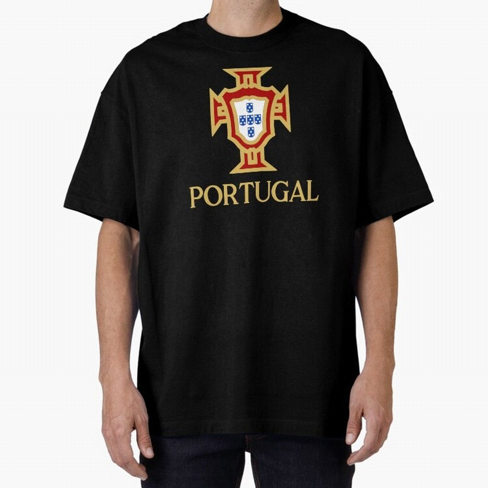 Portugal Gold Alt 3 Oversized T-Shirt Show Your Love for Global Football Passion for FIFA World Cup 2026 Group Stage, Filled with Haaland, Spain, Global Supporter Spirit, Legendary Goals, National Colors and Tournament Celebration; Made for Die