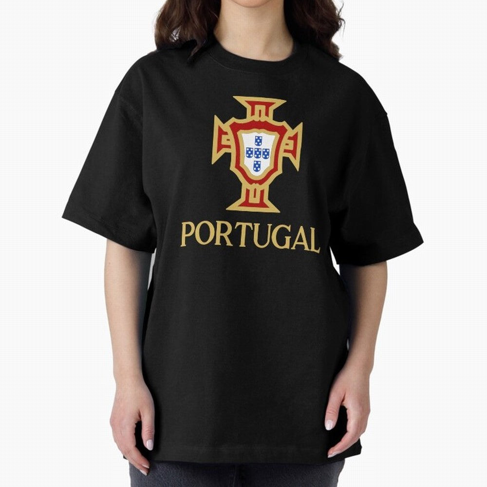 Portugal Gold Alt 3 Oversized T-Shirt Show Your Love for Global Football Passion for FIFA World Cup 2026 Group Stage, Filled with Haaland, Spain, Global Supporter Spirit, Legendary Goals, National Colors and Tournament Celebration; Made for Die