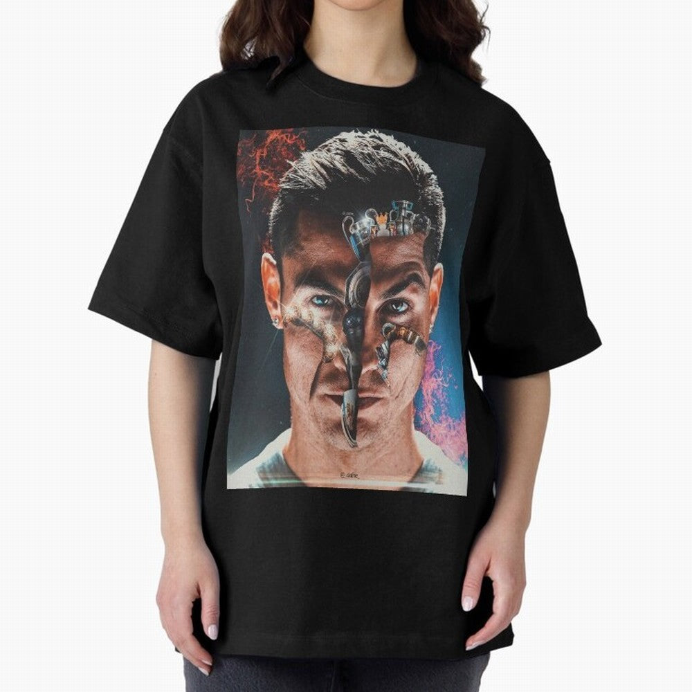 CR7 Career Titles+Ballon (x5) Oversized T-Shirt Stand with FIFA World Cup 2026 Group Stage Made for CR7, Brazil, Portugal and Argentina Energy, Football Passion, Legendary Performances, Festival Vibes and Supporter Community; Great for Supporters