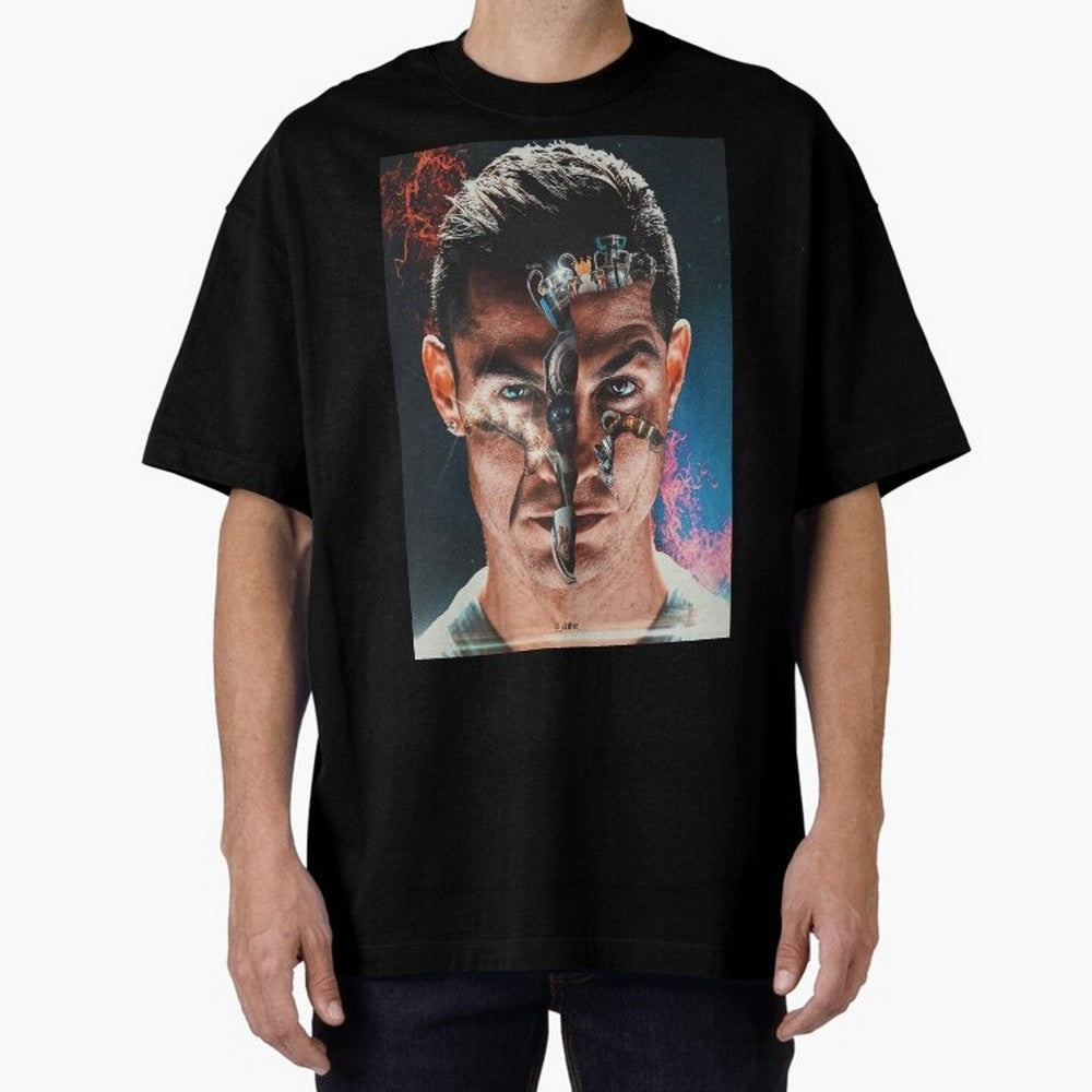 CR7 Career Titles+Ballon (x5) Oversized T-Shirt Stand with FIFA World Cup 2026 Group Stage Made for CR7, Brazil, Portugal and Argentina Energy, Football Passion, Legendary Performances, Festival Vibes and Supporter Community; Great for Supporters