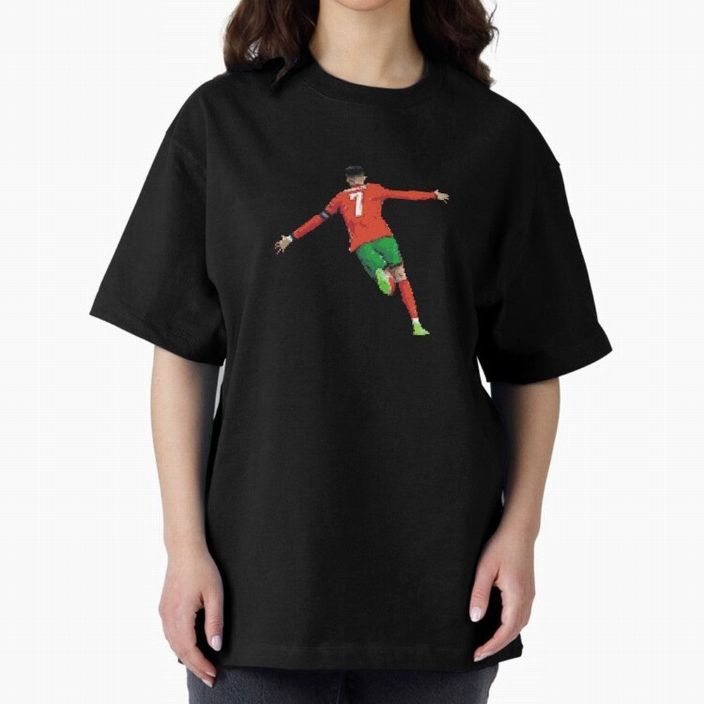 Cristiano Ronaldo Oversized T-Shirt Honor Champions and Dreams in FIFA World Cup 2026 for Fans of Messi and Brazil, Bringing Retro Football Energy, Iconic Rivalries, Trophy Chase Drama and Stadium Atmosphere; Made for Die Hard Supporters, Soccer