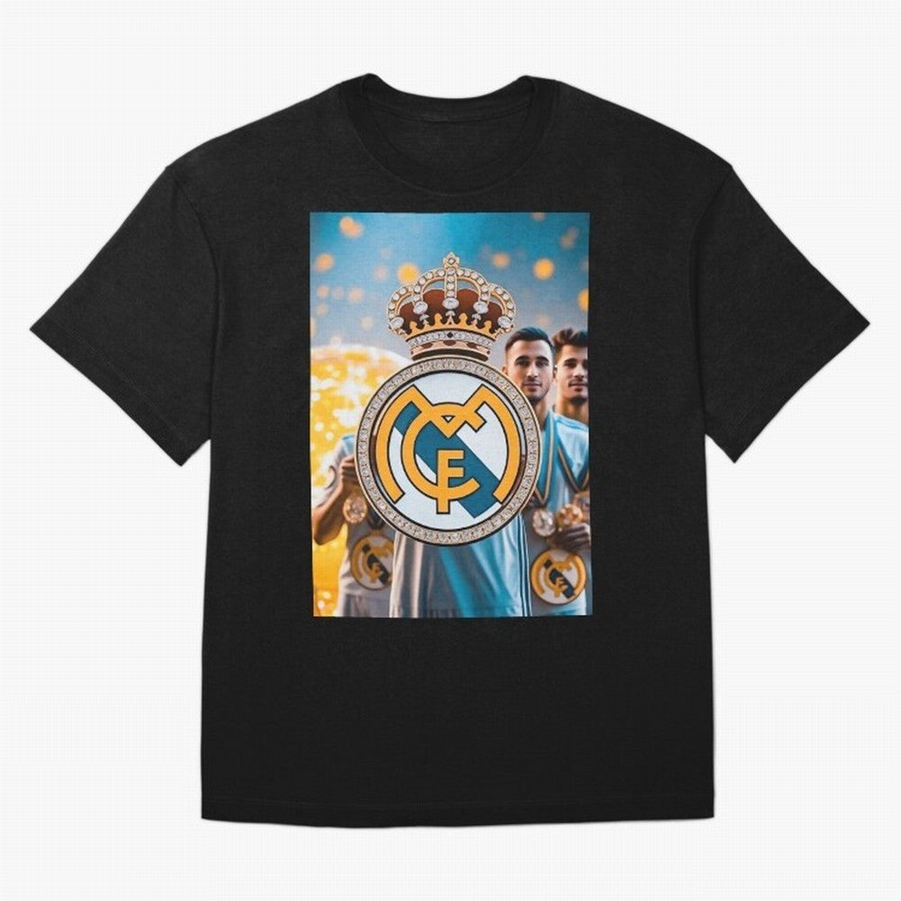 El Medall¨®n Del Real Madrid Oversized T-Shirt Celebrate Football Dreams Across Global Football Passion for FIFA World Cup 2026 USA Canada Mexico, Filled with Messi, Neymar and Mbappe, Germany, Football Festival Excitement, Trophy Ambitions,
