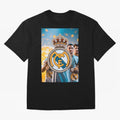 El Medall¨®n Del Real Madrid Oversized T-Shirt Celebrate Football Dreams Across Global Football Passion for FIFA World Cup 2026 USA Canada Mexico, Filled with Messi, Neymar and Mbappe, Germany, Football Festival Excitement, Trophy Ambitions,