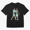 Cristiano Ronaldo & Bruno Fernandes Portugal Oversized T-Shirt Discover FIFA World Cup 2026 USA Canada Mexico Celebrating Messi, CR7 and Mbappe, England Energy, Tournament Hype, Historic Matchups, Family Viewing Parties and Global Sports Pride;