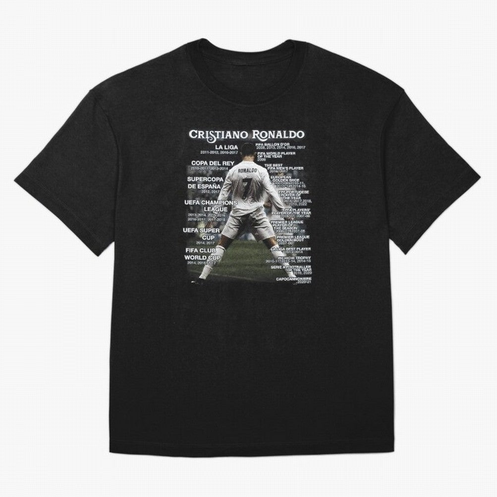 Cristiano Ronaldo Stats Oversized T-Shirt Carry the Dream of FIFA World Cup 2026 Group Stage Connected to Messi, Neymar and Mbappe, England, France and Netherlands Energy, Classic Soccer Heritage, Championship Pressure, Fan Loyalty and