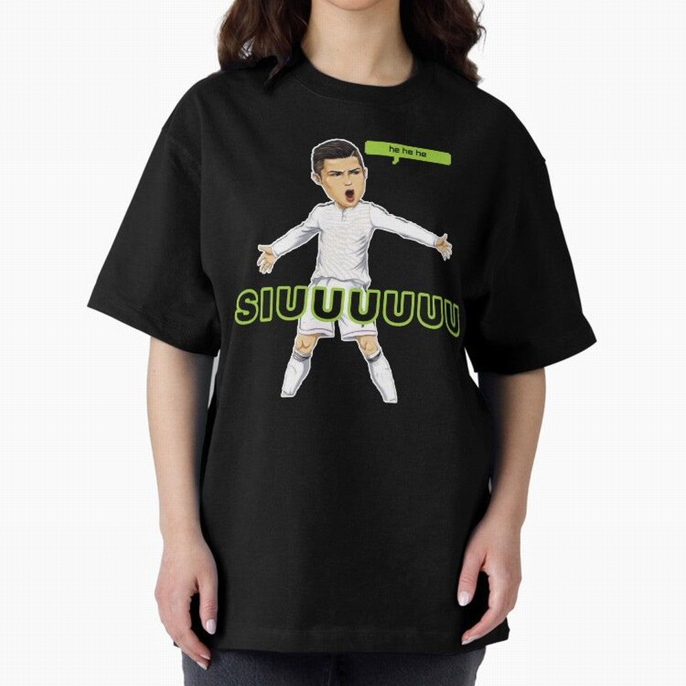 Hehehe SUIII Cristiano ronaldo Oversized T-Shirt Celebrate Rivalries and Pride in the FIFA World Cup 2026 Journey through Mbappe and Neymar Highlights, Argentina Pride, Worldwide Fan Energy, Dramatic Goals, Stadium Lights and Championship