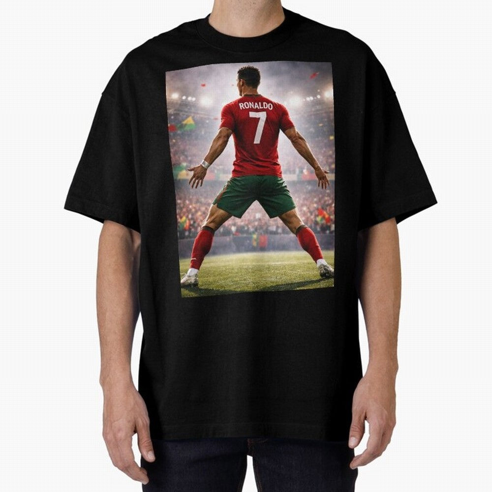 Cristiano Ronaldo Portuguese Legend Number Seven SIUUU Oversized T-Shirt Bring Bold Fan Energy to the FIFA World Cup 2026 Journey through Mbappe Highlights, England and Germany Pride, Game Day Rituals, Football Legends, Country Pride and the Road